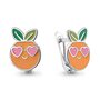 Серьги "Апельсины" с эмалью из серебра 925 пробы