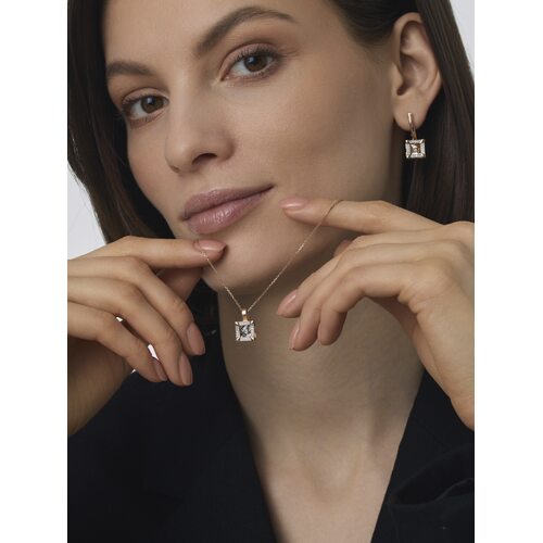 Подвеска с танцующим бриллиантом из золота 585 пробы