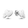 Серьги «Сердечки» из серебра 925 пробы