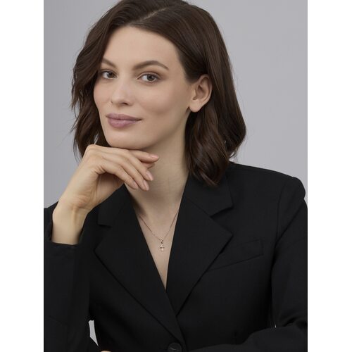 Крест православный с бриллиантом из золота 585 пробы