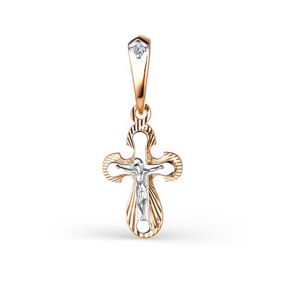 Подвеска с бриллиантом из золота 585 пробы