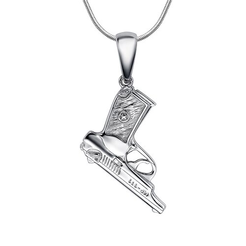 Подвеска "Пистолет Макарова" из серебра 925 пробы