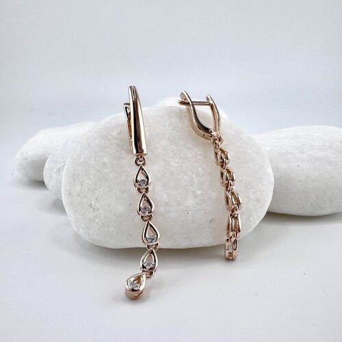 Серьги с бриллиантами из золота 585 пробы