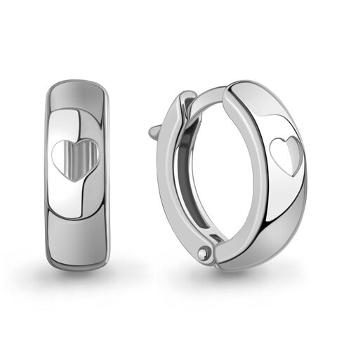 Серьги "Сердца" из серебра 925 пробы