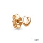 Серьга "Сердце" из серебра 925 пробы с позолотой