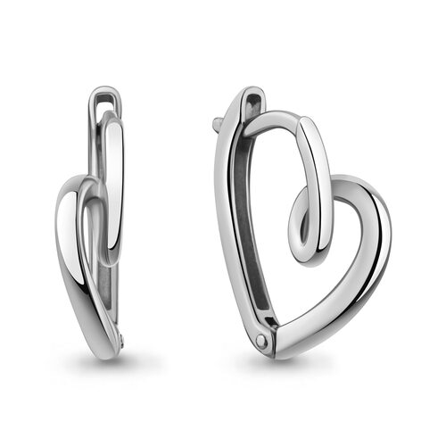 Серьги "Сердца" из серебра 925 пробы