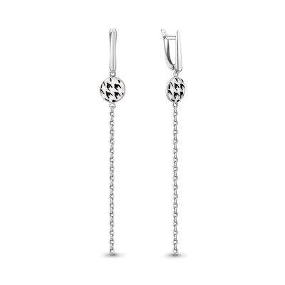 Серьги с эмалью из серебра 925 пробы