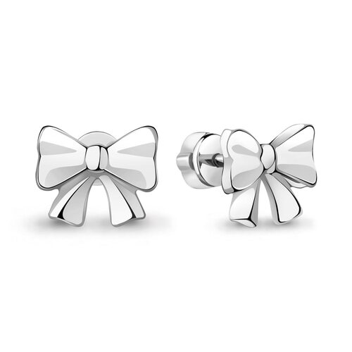 Серьги "Бантики" из серебра 925 пробы