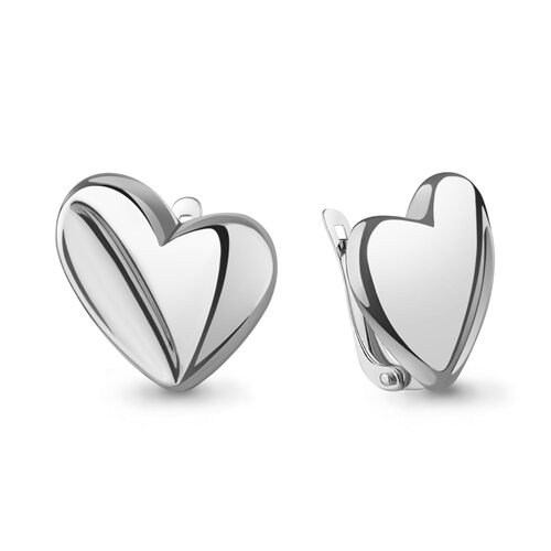 Серьги "Сердца" из серебра 925 пробы
