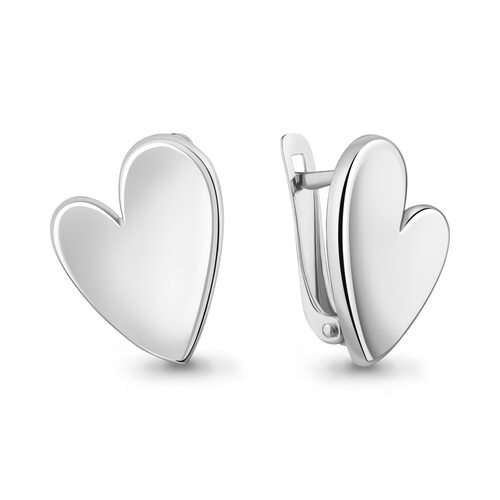 Серьги "Сердца" из серебра 925 пробы
