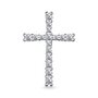 Декоративный крест с бриллиантами из белого золота 585 пробы арт. 35707-200