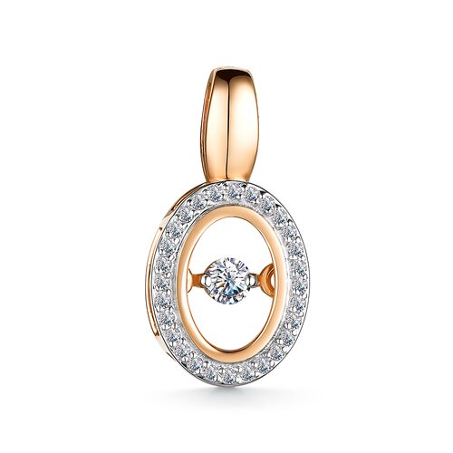 Подвеска с танцующим бриллиантом из золота 585 пробы арт. 35861-100