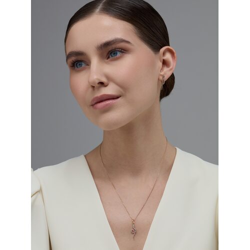 Подвеска "Змея" с изумрудами и бриллиантами из золота 585 пробы