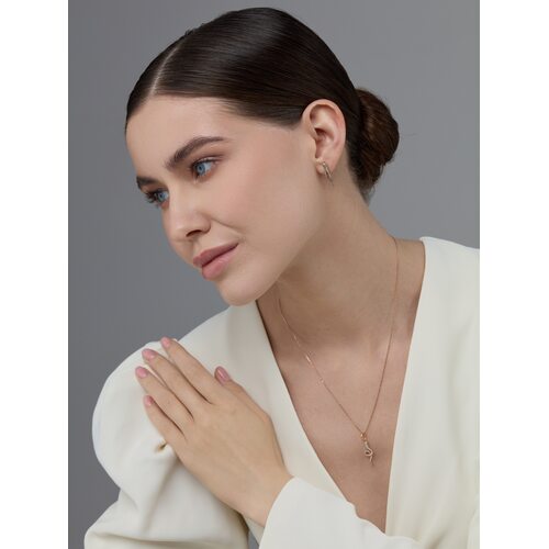 Подвеска "Змея" с изумрудами и бриллиантами из золота 585 пробы