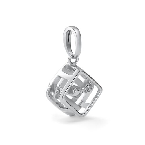 Подвеска с бриллиантом из белого золота 585 пробы