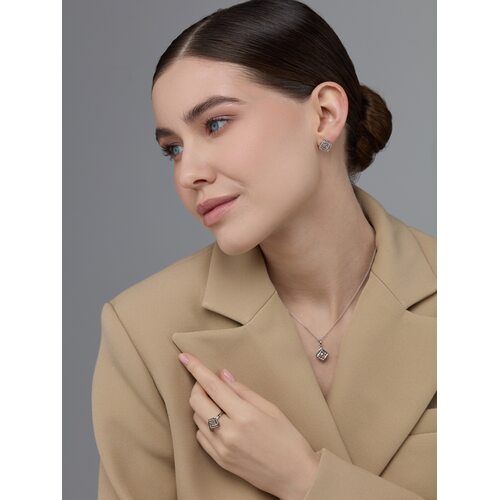 Подвеска с бриллиантом из белого золота 585 пробы