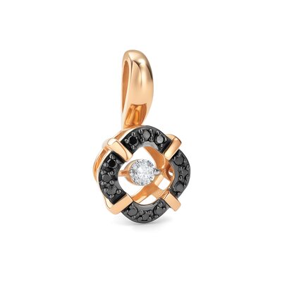 Подвеска с танцующим бриллиантом из золота 585 пробы