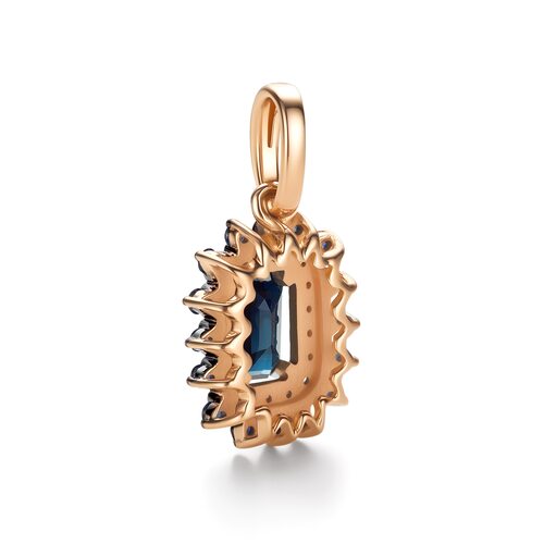 Подвеска с сапфирами и бриллиантами из золота 585 пробы