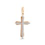 Декоративный крест с бриллиантами из золота 585 пробы арт. 36665-113