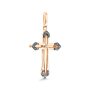Декоративный крест с бриллиантами из золота 585 пробы арт. 36665-113
