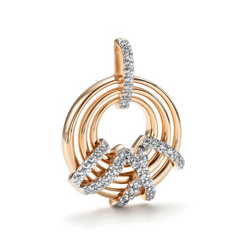 Подвеска с бриллиантами из золота 585 пробы