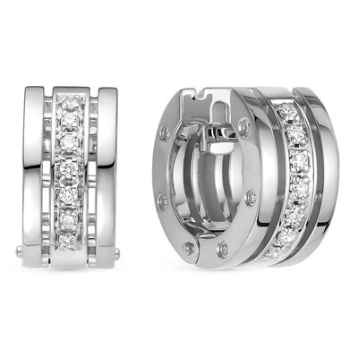 Серьги с бриллиантами из белого золота 585 пробы