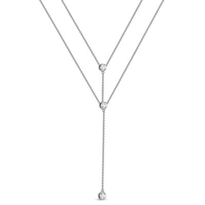 Колье с бриллиантами из золота 585 пробы