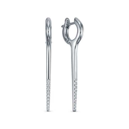 Серьги с бриллиантами из золота 585 пробы