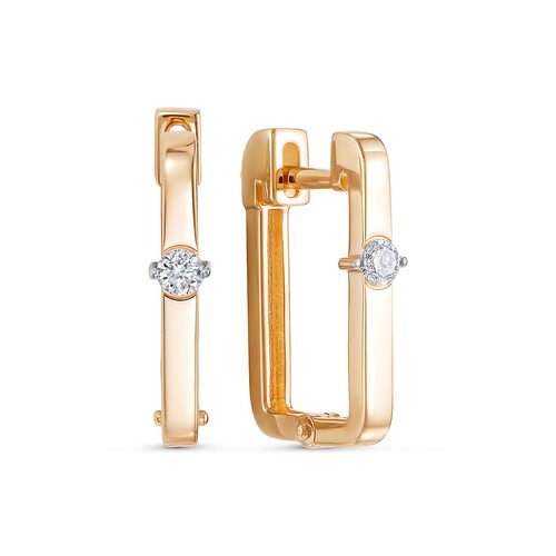 Серьги с бриллиантами из золота 585 пробы