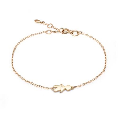 Браслет "Мальчик" с бриллиантом из золота 585 пробы