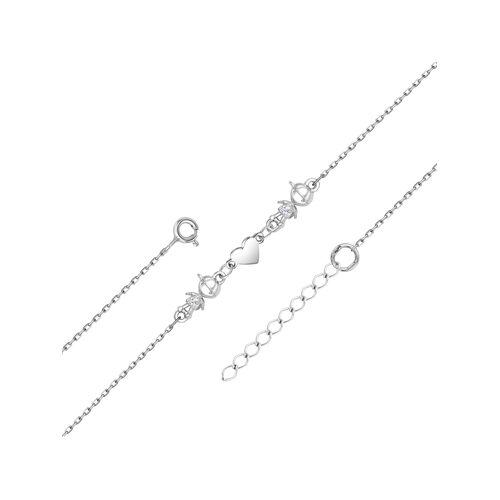 Браслет с фианитами из серебра 925 пробы