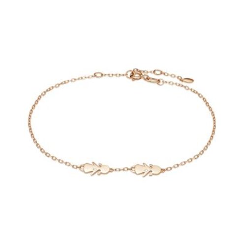 Браслет "Девочки" с бриллиантами из золота 585 пробы