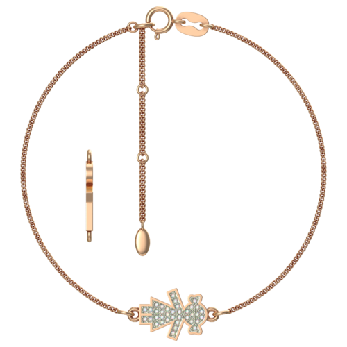 Браслет с бриллиантами из золота 585 пробы