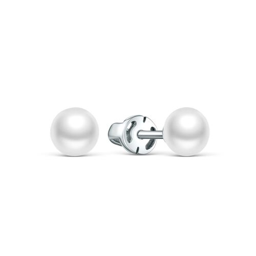 Серьги с жемчугом из серебра 925 пробы