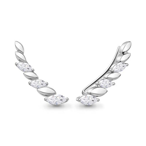 Серьги с фианитами из серебра 925 пробы