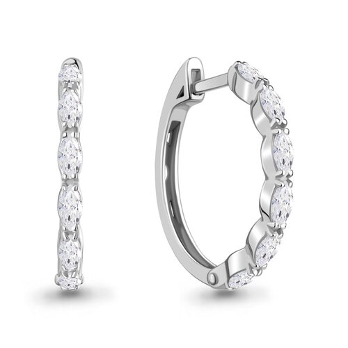 Серьги с фианитами из серебра 925 пробы