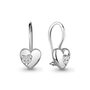 Серьги "Сердца" с фианитами из серебра 925 пробы