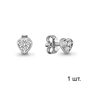 Серьга с фианитами из серебра 925 пробы