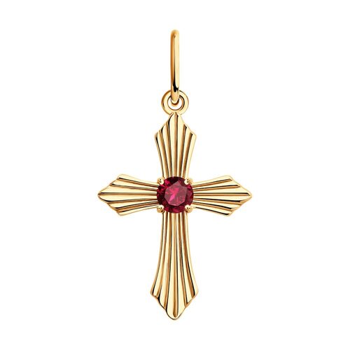 Подвеска с рубином из золота 585 пробы арт. 4030202