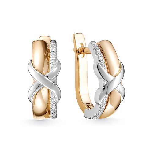 Серьги с бриллиантами из золота 585 пробы