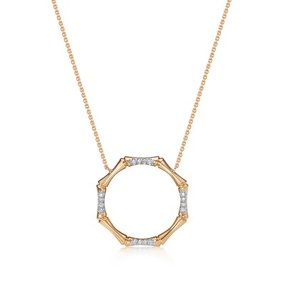 Колье с бриллиантами из золота 585 пробы