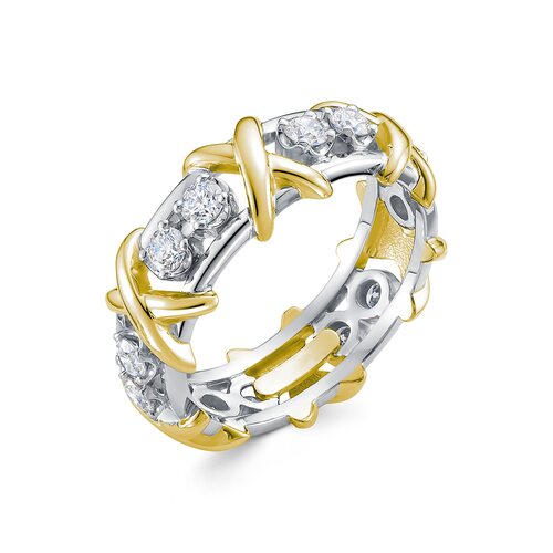 Кольцо с бриллиантами из золота 585 пробы