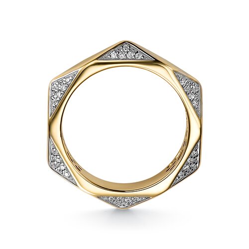 Кольцо с бриллиантами из желтого золота 585 пробы