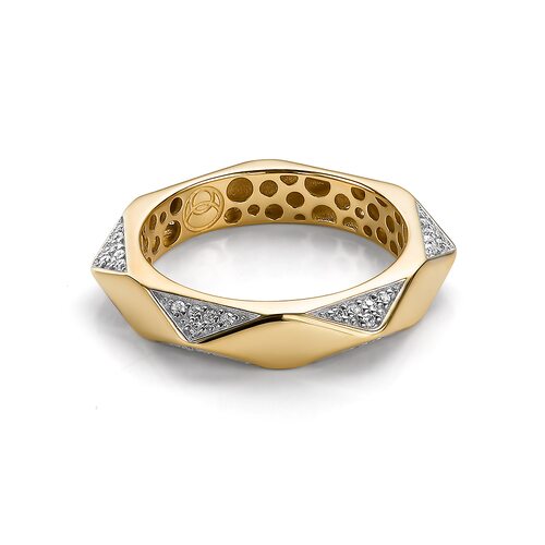 Кольцо с бриллиантами из желтого золота 585 пробы