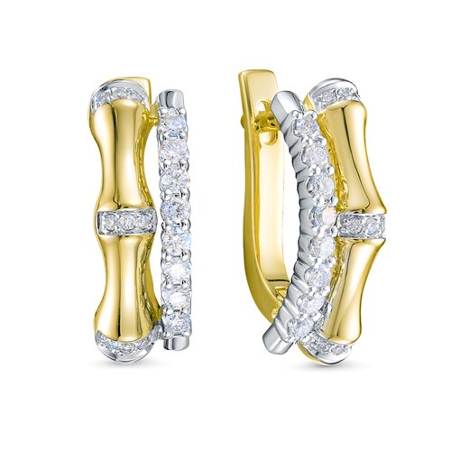 Серьги с бриллиантами из золота 585 пробы