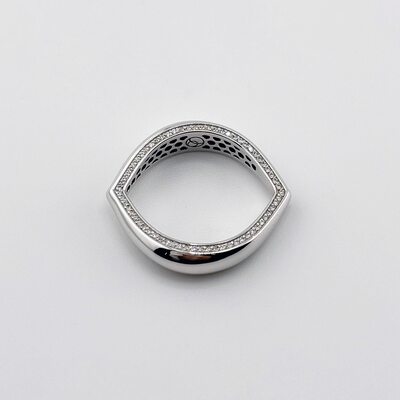 Кольцо с бриллиантами из белого золота 585 пробы