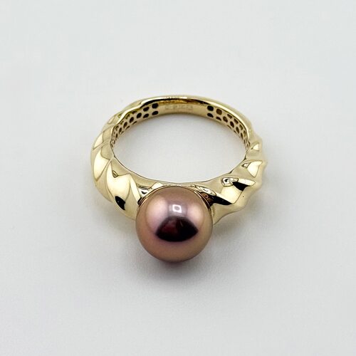 Кольцо с жемчугом из золота 585 пробы