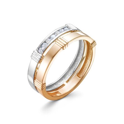 Кольцо с бриллиантами из золота 585 пробы