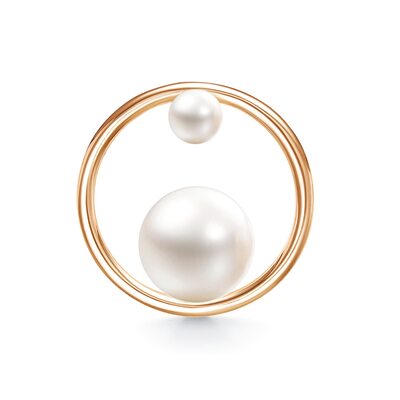 Подвеска с жемчугом из золота 585 пробы