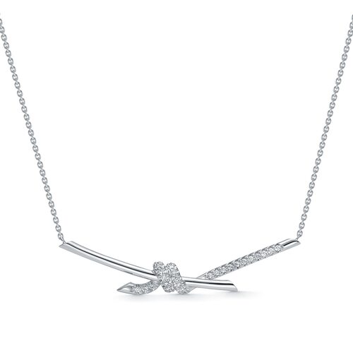 Колье с бриллиантами из белого золота 585 пробы